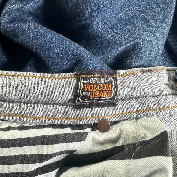 Volcom Nova Solver Jeans Men's 36x32 Blue Cotton Denim Straight Faded Stretch - Picture 4 of 11